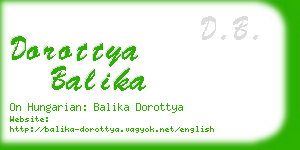 dorottya balika business card